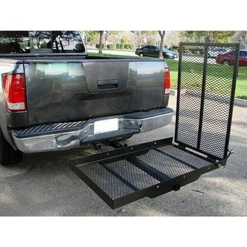 DURAFORCE Mobility Carrier Trailer Hitch Mount Cargo Folding Wheelchair Scooter Rack Ramp