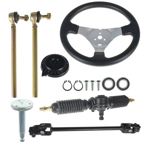 DURAFORCE 110cc Steering Wheel Assembly & Gear Rack Pinion Fit For Go Kart Quad Parts New