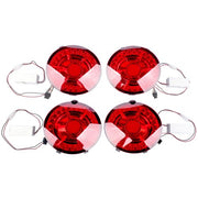 DURAFORCE 4Pcs LED Brake Tail Lights RED Lens For Chevrolet Corvette C6 Coupe 2005-2013