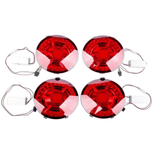 DURAFORCE 4Pcs LED Brake Tail Lights RED Lens For Chevrolet Corvette C6 Coupe 2005-2013