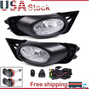 DURAFORCE For 2009 2010 2011 Honda Civic Sedan Clear Lens Fog Lights W/Bulb Switch Wiring