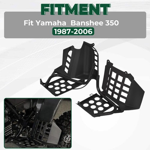 DURAFORCE Black Heel Guards Footrest For 1987-2006 Yamaha Banshee LH+RH Nerf Bars