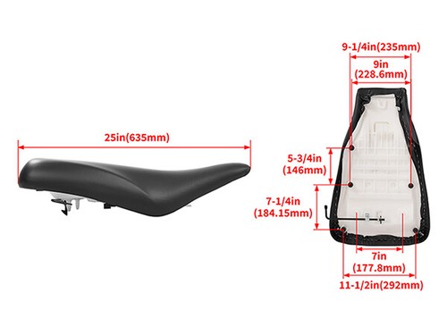 DURAFORCE Complete Seat For Honda Rancher 350 4x4 00-03 TRX350TE TRX350FM #77100-HN5-670
