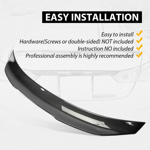 Rear Trunk Spoiler For 2014 2024 Infiniti Q50 Carbon Fiber Painted PSM Style