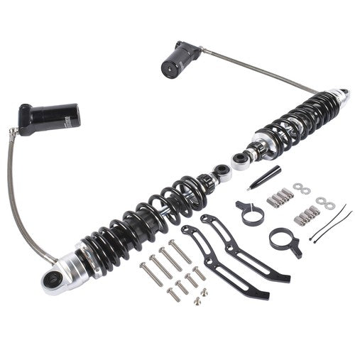 DURAFORCE Adjustable Rear Suspension Shocks Remote Reservoir for Harley Road Glide 2014-24