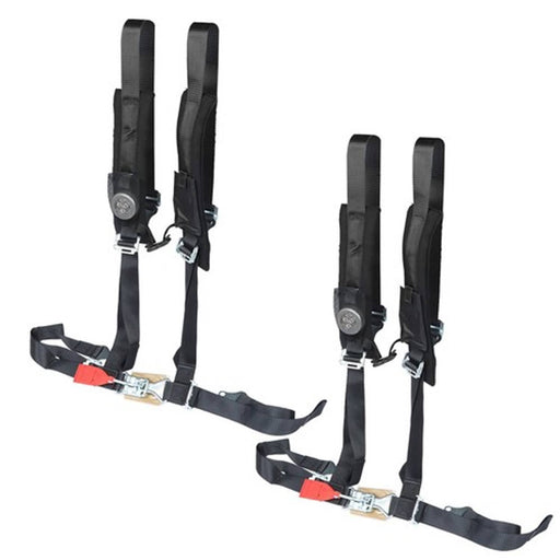 DURAFORCE Pair Of 4 Point 2" Padded For Polaris RZR XP S 4 1000 Black Seat Belt Harness US