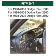 DURAFORCE For 98-01 Dodge Ram 1500 2002 2500 3500 Dashboard Cover Cap Bezel Overlay Black