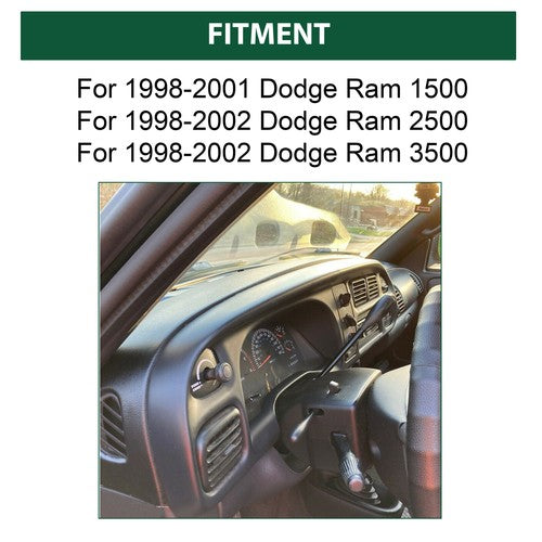 DURAFORCE For 98-01 Dodge Ram 1500 2002 2500 3500 Dashboard Cover Cap Bezel Overlay Black