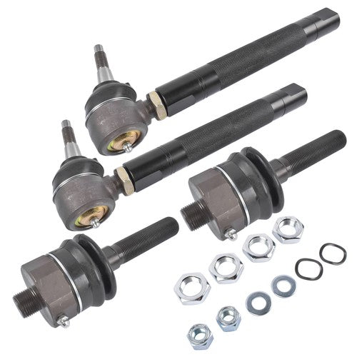 DURAFORCE 0-6" Heavy Duty Tie Rod Ends Kits for Chevy Silverado Sierra 2500HD 3500HD Black