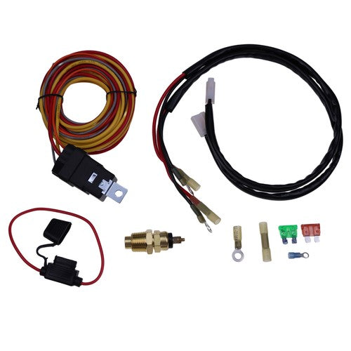 Dual Fan Wiring Relay Harness Kit with Sensor for Spal 185FH FRH 40/50 Amp
