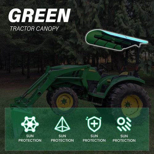 DURAFORCE Green Tuff Top Tractor ROPS Canopy 52" X 52" For Tractor Mowers Umbrella