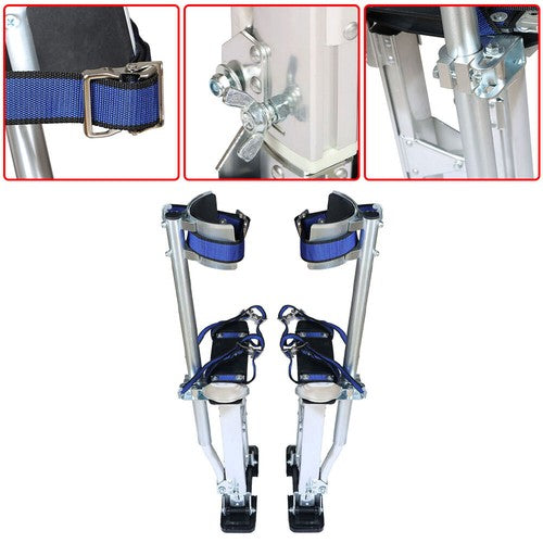 DURAFORCE Aluminum Stilt Silver Drywall Painting Stilts For Painter Taping Tool 15" - 23"