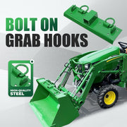DURAFORCE Bolt On Grab Hooks & D Rings 2" Receiver For John Deere 1025R 2320 2520 Tractor