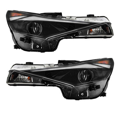 DURAFORCE Headlights Replacement For Hyundai Elantra 2021-2022 LH+RH Clear Black Halogen