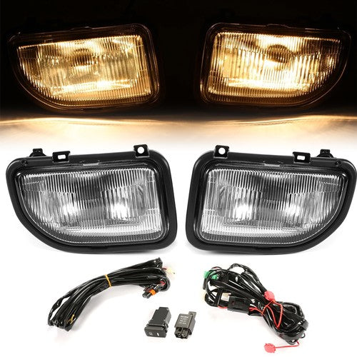 DURAFORCE Front Bumper Driving Fog Lights Lamp Kit Clear for Toyota MR2 91 92-1995 Bulbs