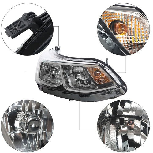 DURAFORCE Headlight For Chevrolet Cruze Sedan 16-19 RH Passenger Side Halogen Type Clear