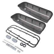 DURAFORCE 3-11/16" Tall Finned Valve Covers Polished Fits Chevy BBC 396-502 1965-1995