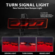 DURAFORCE Red Lens Rear Bumper Reflector Fog Light LED Brake Lamp For Honda CRV 2020-2022