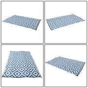 DURAFORCE Navy Blue White 5x9FT Waterproof Foldable Plastic For Camping Outdoor Carpet