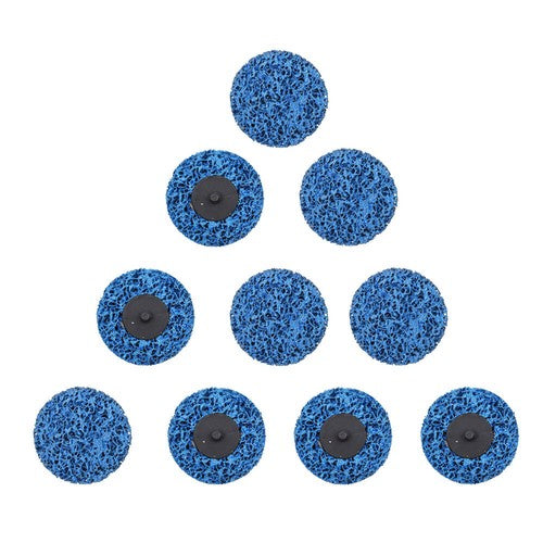 DURAFORCE 3" Blue Quick Change Easy Strip & Clean Discs For Paint Rust 10 Pack