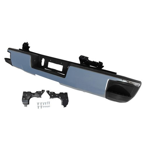 DURAFORCE Steel Rear Bumper For Silverado 1500 GMC Silverado 1500 2014-2018 Chrome