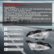 DURAFORCE L+R Bumper Clear Fog Light Assembly For 07-10 Hyundai Elantra Sedan 4-Door 2.0L