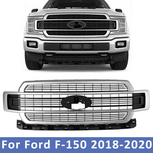 DURAFORCE Brushed Stain Aluminum Front Upper Grille For Ford F-150 2018-2020 JL3Z-8200-RA