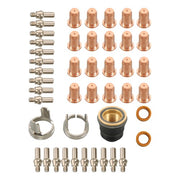 DURAFORCE Plasma Cutting Torch Tips Electrode Shield Cap 45 Pcs IPT-60 PT-60 IPT-40 PT40