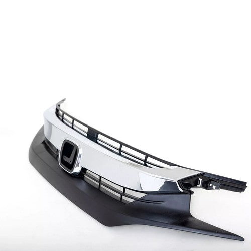 DURAFORCE Front Upper Bumper Chrome Grill Grille for 2016 2017 2018 for Honda Civic