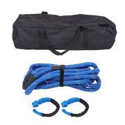 DURAFORCE Kinetic Recovery Tow Rope 34000Lbs 1in x 30ft Blue with Soft Shackle for Truck