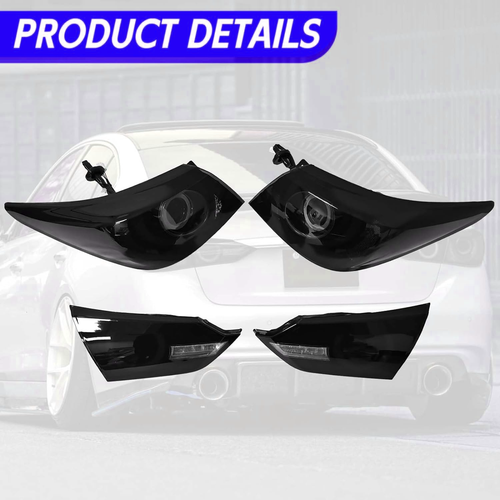 DURAFORCE Smoke LED Tail Lights Lamps 400R Style for 2018-2023 for Infiniti Q50 V37