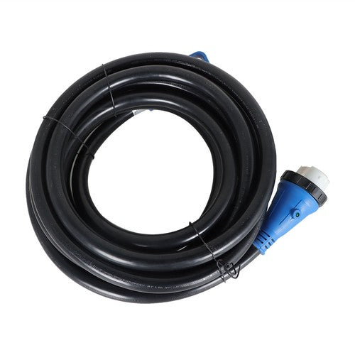 DURAFORCE RV Extension Cord 50Amp 25FT Power Inlet Box Combo Kit Twist Lock+LED NEMA14-50P