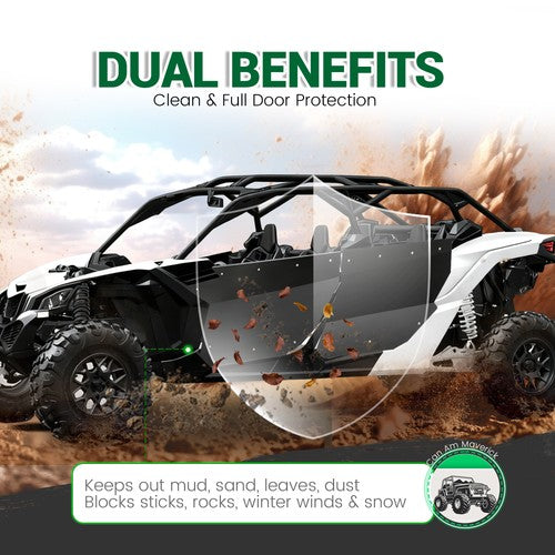 DURAFORCE Front & Rear Door Panels Fit CAN AM Maverick X3 Max LH + RH Full Doors 2017-2024