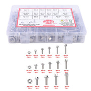 DURAFORCE 240 Pcs Flanged Stainless Steel Bolts and Nuts Kit M5, M6, M8 Metric Assortment