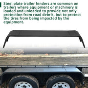 DURAFORCE 13"-15" Tires Steel Diamond Tread Plate Tandem Axle Trailer Fenders 10"x72"x13"