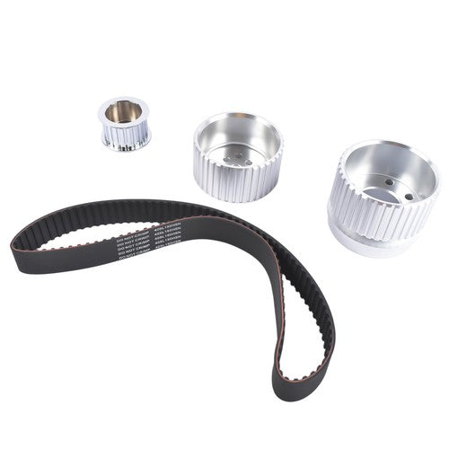 DURAFORCE Billet Aluminum Belt Drive Pulley Kit for Small Block Chevy 283 305 327 350 400