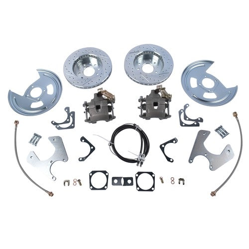 DURAFORCE Fits 1970-1981 GM F-Body Rear Disc Conversion Cross Drilled and Slotted Rotors