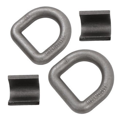 DURAFORCE 2 Pack 1" Weld On Forged D Ring with Welding Clip 47,000 LBS Fracture Strength