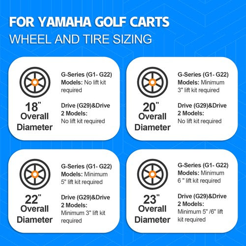 DURAFORCE For 2003-2007 Yamaha Golf Cart G22 Gas / Electric Black 6'' A-Arm Lift Kit