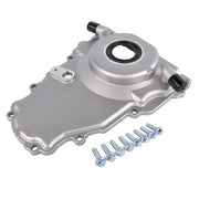 DURAFORCE Timing Cover with 10AN Twin Turbo Oil Drain Fittings for LS Gen IV GM LS 6.2L
