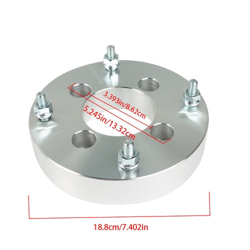 DURAFORCE 4x156 Wheel Spacers 1.5" 90mm 3/8"-24 2000-2006 For Honda Rancher 350 Silver X4