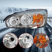 DURAFORCE Pair Set For Chevy Malibu 2004-2008 Headlight Replacement Halogen Clear Lens L+R