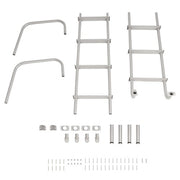 DURAFORCE Upgraded 113" Rear Exterior Straight Ladder For RV- Powder Coated #139.21 LA-401