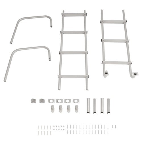 DURAFORCE Upgraded 113" Rear Exterior Straight Ladder For RV- Powder Coated #139.21 LA-401