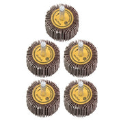 DURAFORCE 5 Pack 1-1/2" x 1" x 1/4" Aluminum Oxide Shank Mounted Flap Wheels 120 Grit