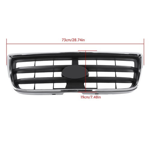 DURAFORCE Compatible For Subaru Forester 2003-2005 Front Bumper Upper Grille w/Gray Insert