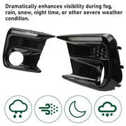 DURAFORCE For Subaru WRX STI 18-21 Switchback Sequential LED DRL Fog Light Cover Kit Bezel