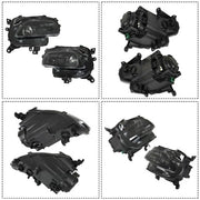 DURAFORCE Left + Right Side Front Headlights Headlamps For Jeep Cherokee 2014-2018 Clear