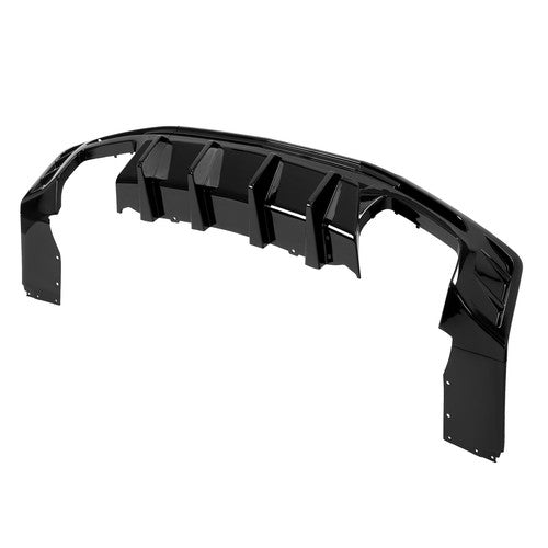 Rear Bumper Diffuser Lip Spoiler Glossy Black For 2016-24 Chevy Chevrolet Camaro
