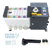 DURAFORCE 1PC ATS 160A 4 Poles 110V 220V Grid to AC Generator Automatic Transfer Switch